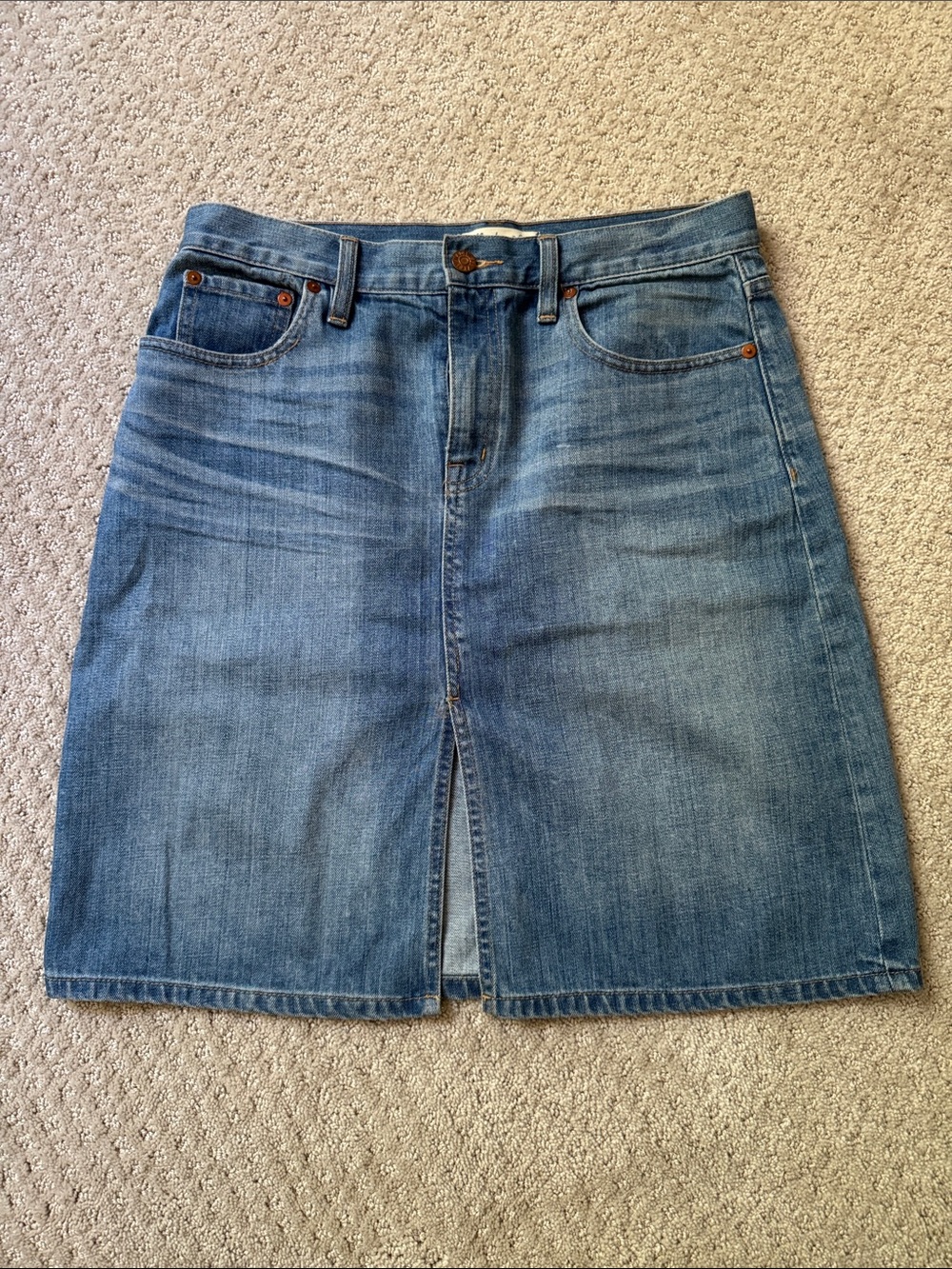 Madewell | 100% Cotton High-Rise Denim Mini A-line Skirt Style C3630